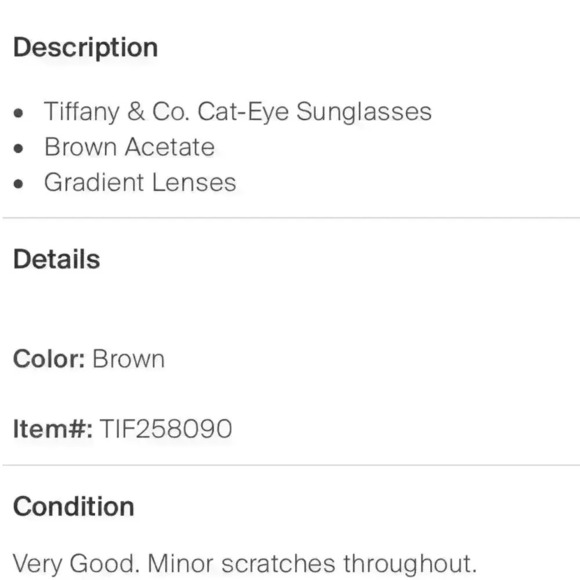 Tiffany oversized gradient cat eye sunglasses with stones- dust bag, case, box - Picture 14 of 14